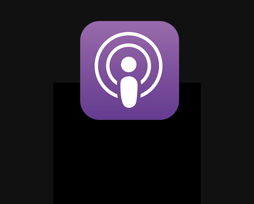 Apple Music Logo purple with black background